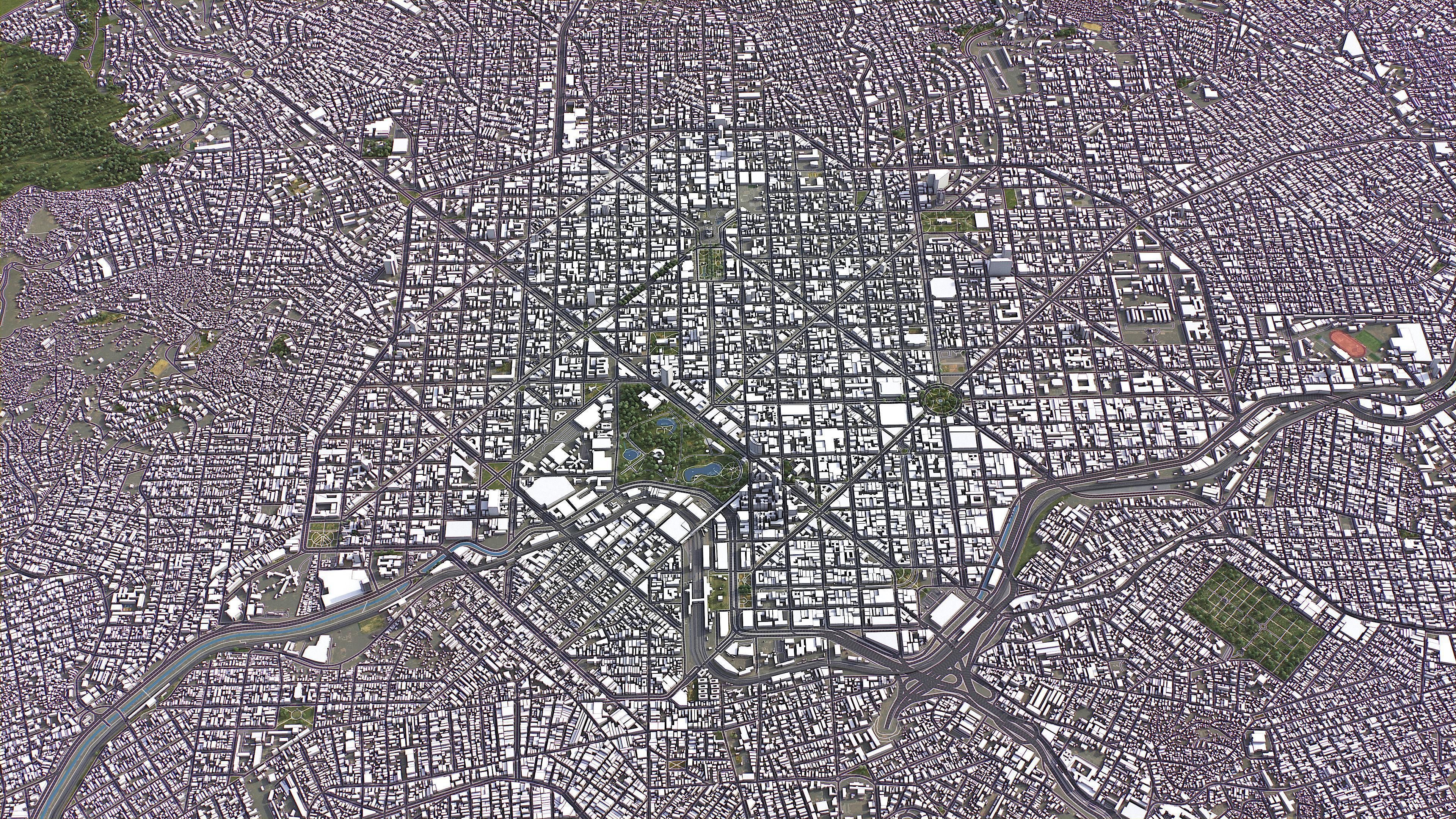 Belo Horizonte - 3D City Model Low-poly 3D model_14