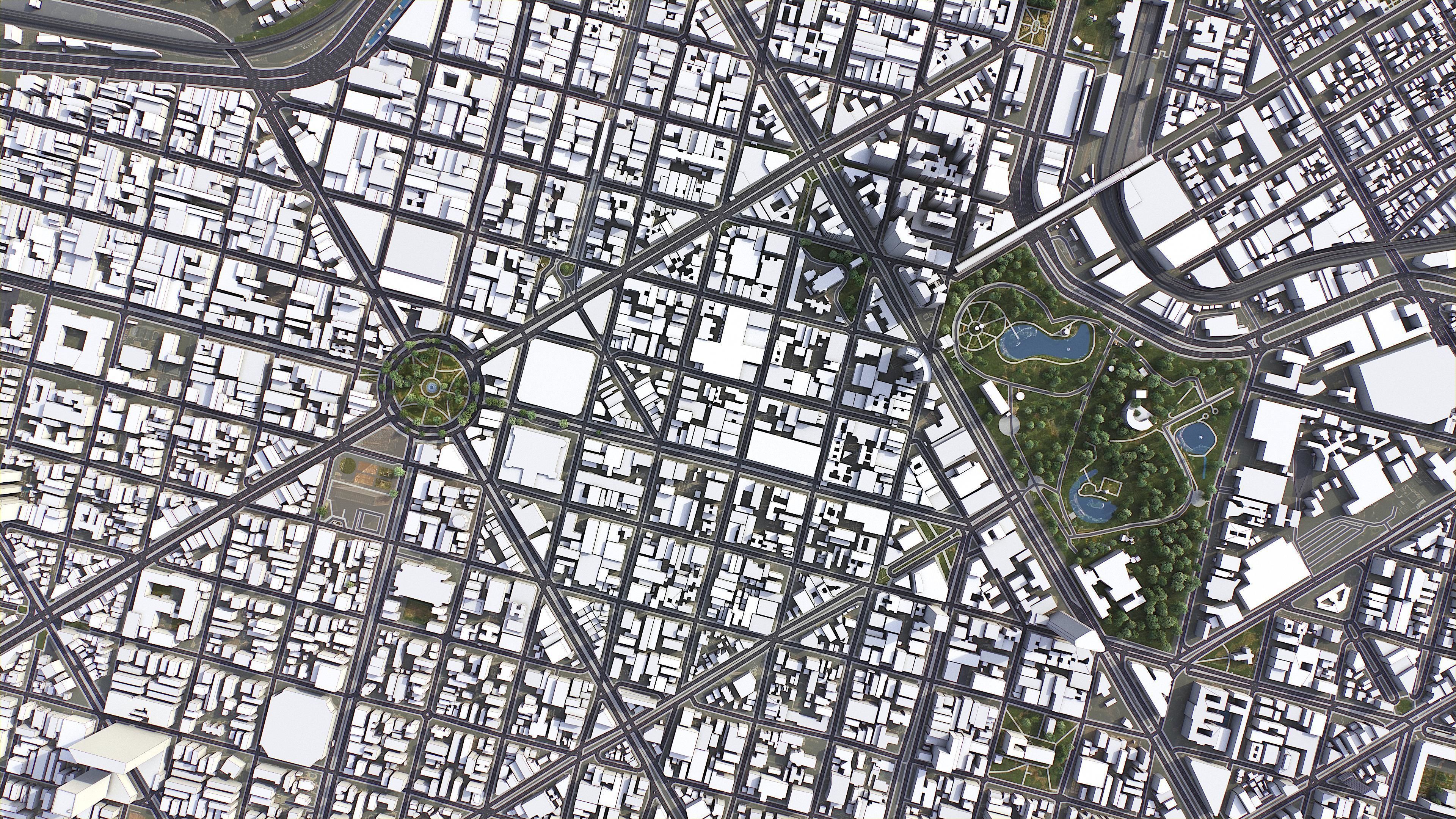 Belo Horizonte - 3D City Model Low-poly 3D model_8