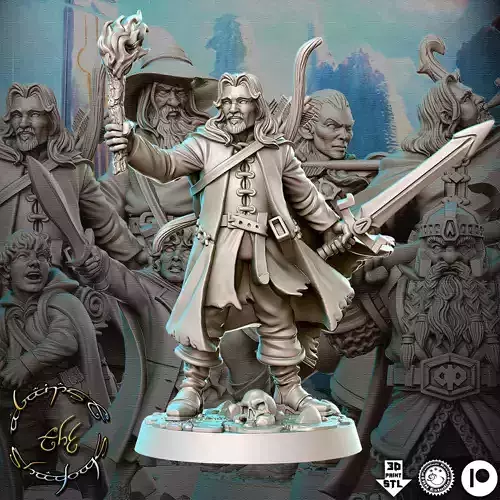 Aragorn The Hobbit The Lord of the Rings LOTR 32mm Pre-supported 3D print model