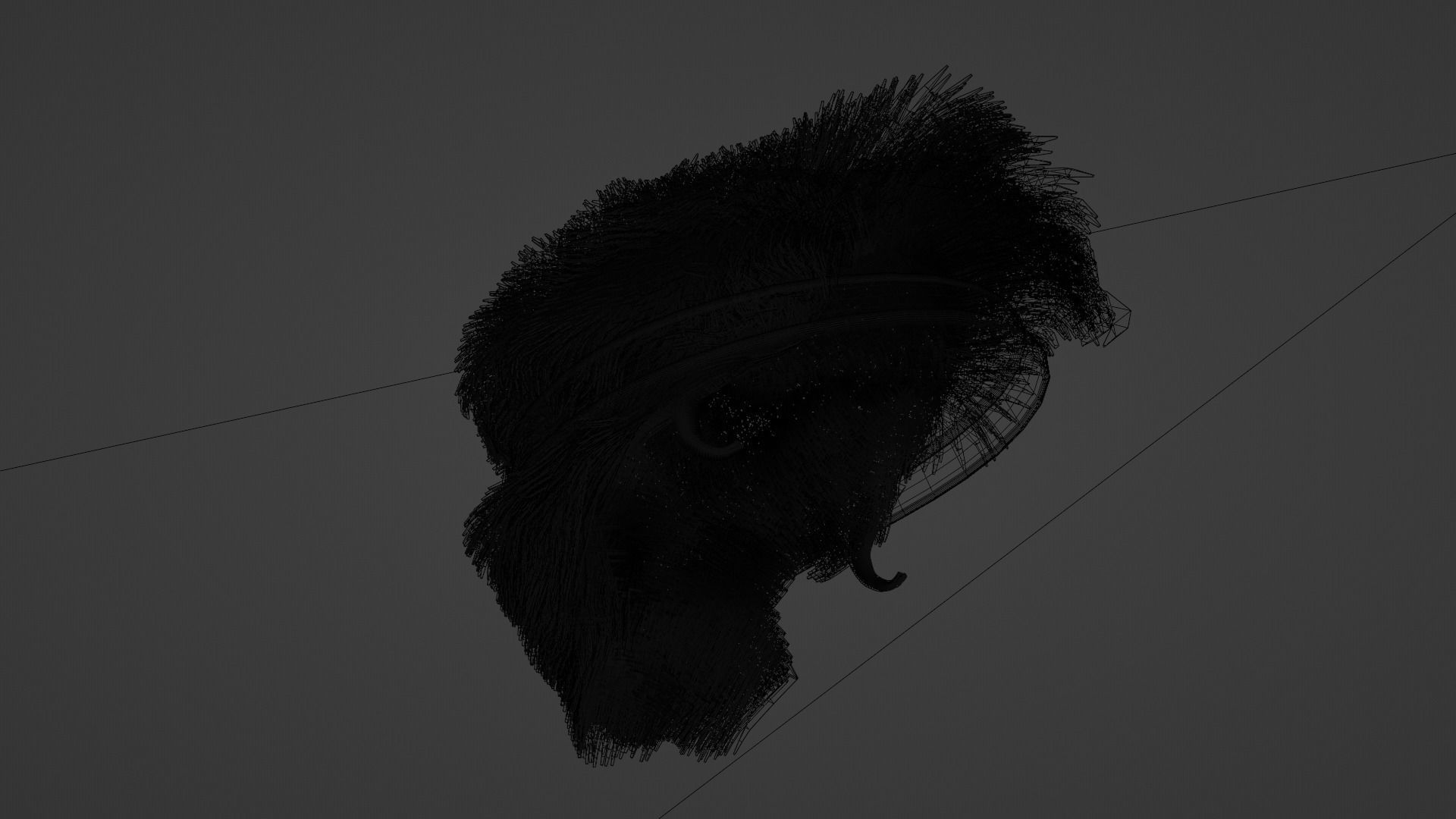 Neoflapper hair 3D model_13