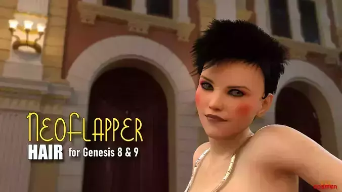 Neoflapper hair 3D model Neoflapper hair 3D model
