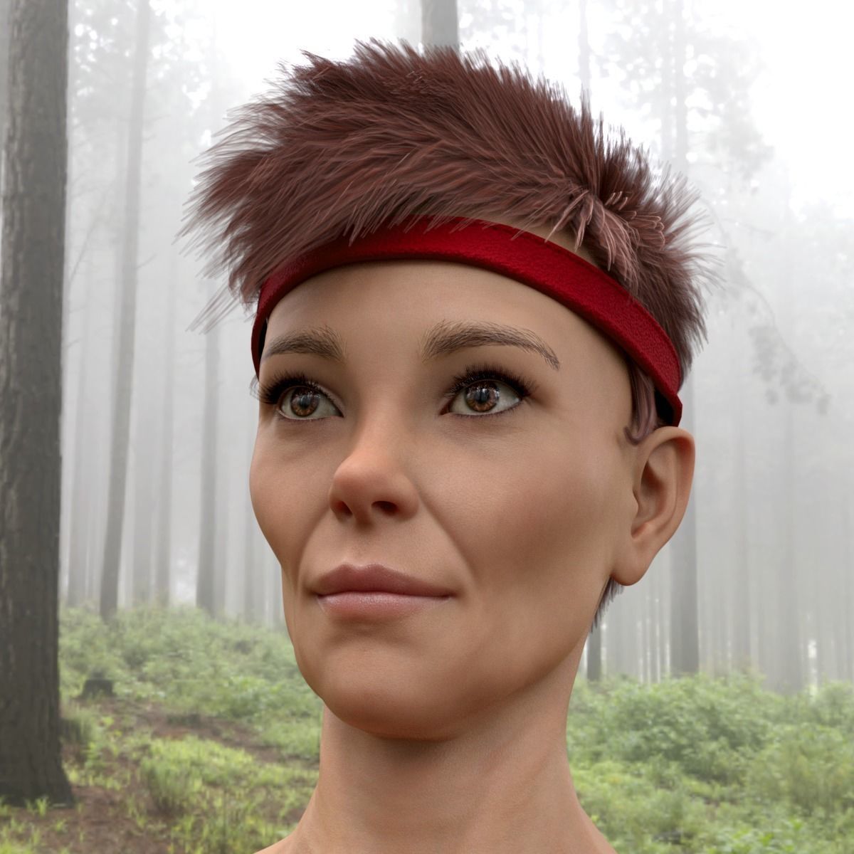 Neoflapper hair 3D model_5