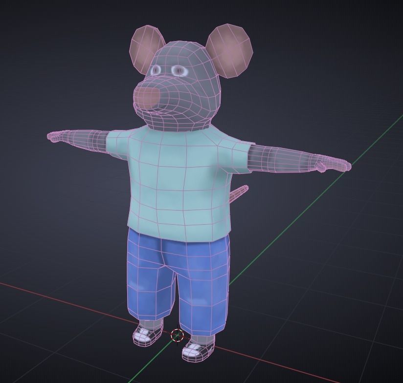 Modeling Mouse 3D model 3D mouse handpaint lowpoly game ready VR / AR / low-poly ...