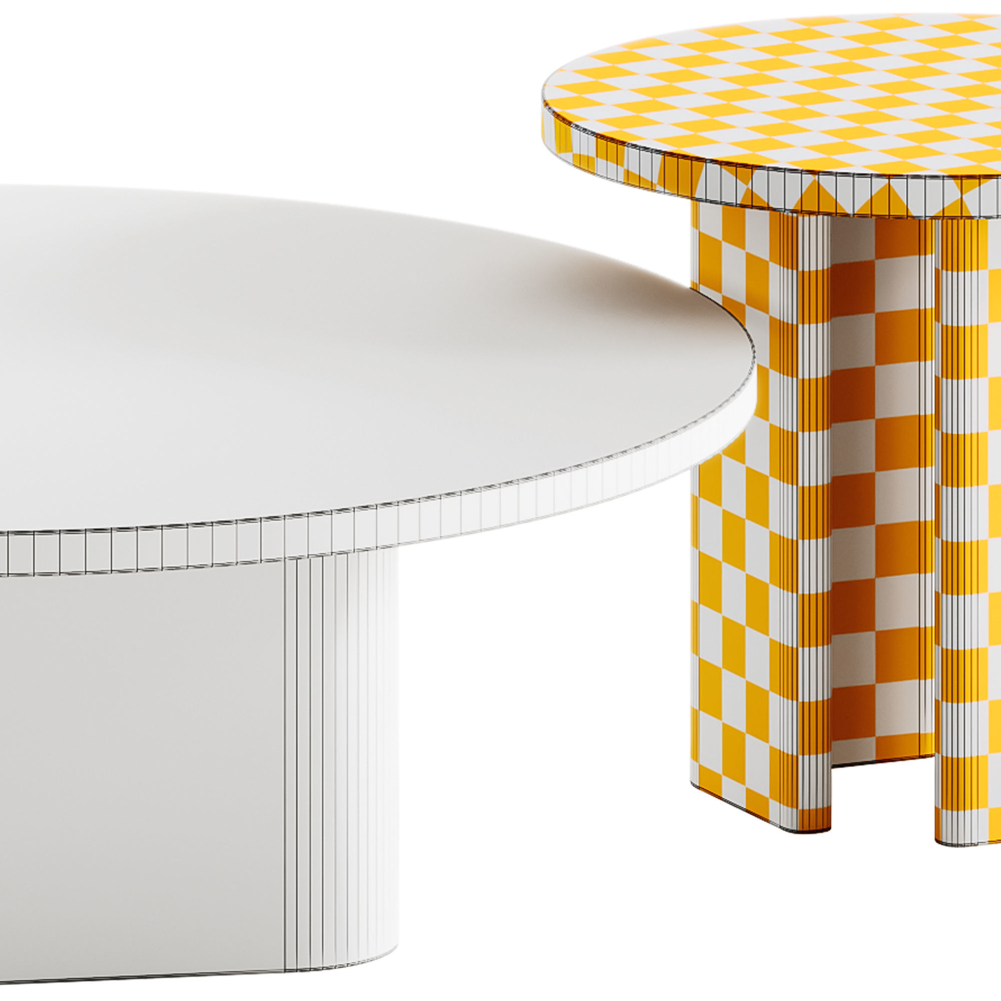 RO ND Colored Coffee Table by DE CI 3D model_5