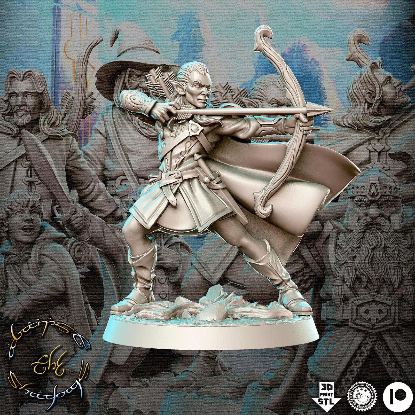 Legolas The Hobbit The Lord of the Rings LOTR 32mm Pre-supported 3D print model_0