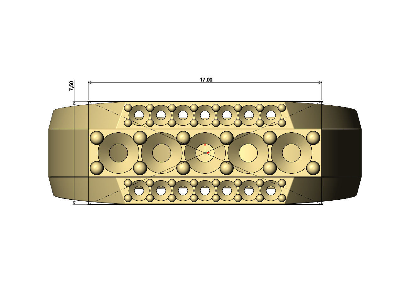 Iced diamond stepped rectangular signet US sizes 7to10 3D print model_8