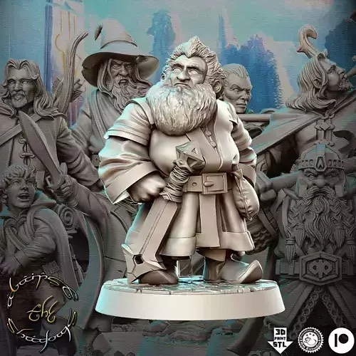 Balin The Hobbit The Lord of the Rings LOTR 32mm Pre-supported