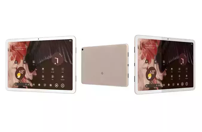 Google Pixel Tablet Pink Low-poly 3D model