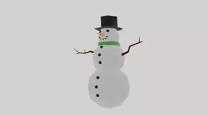 Snow man free 3d model