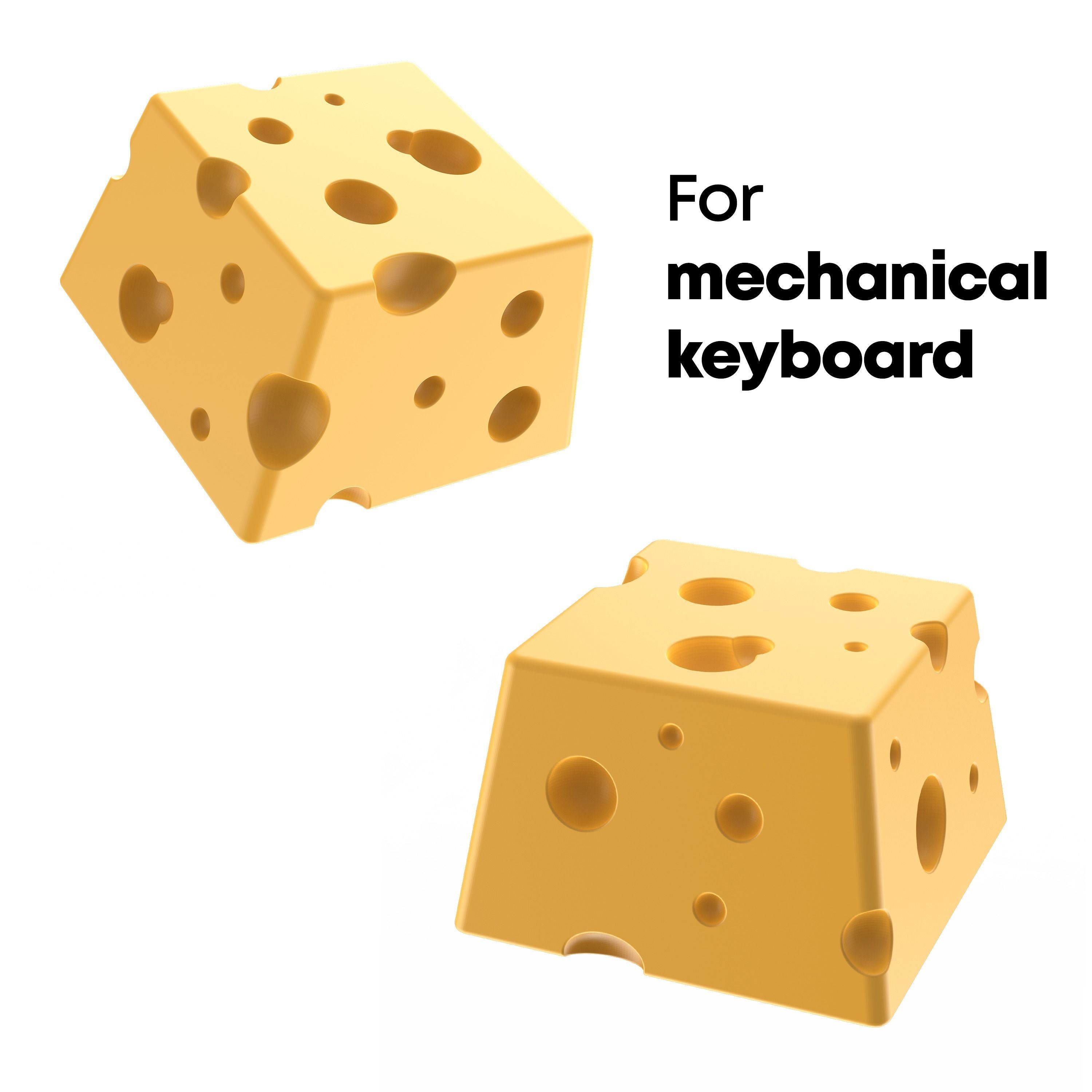 Cheese keycap for mechanical keyboard 3D print model_2