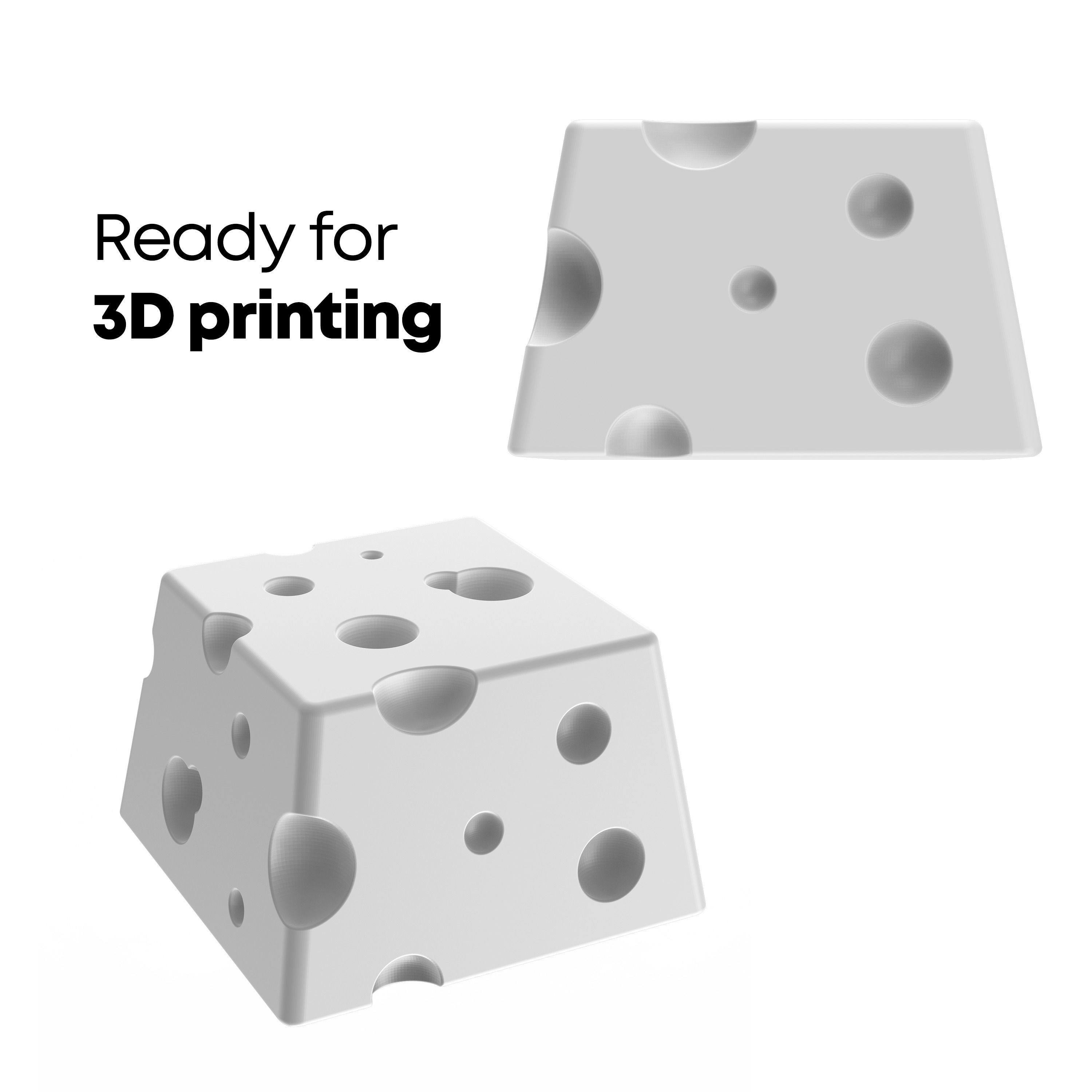 Cheese keycap for mechanical keyboard 3D print model_5