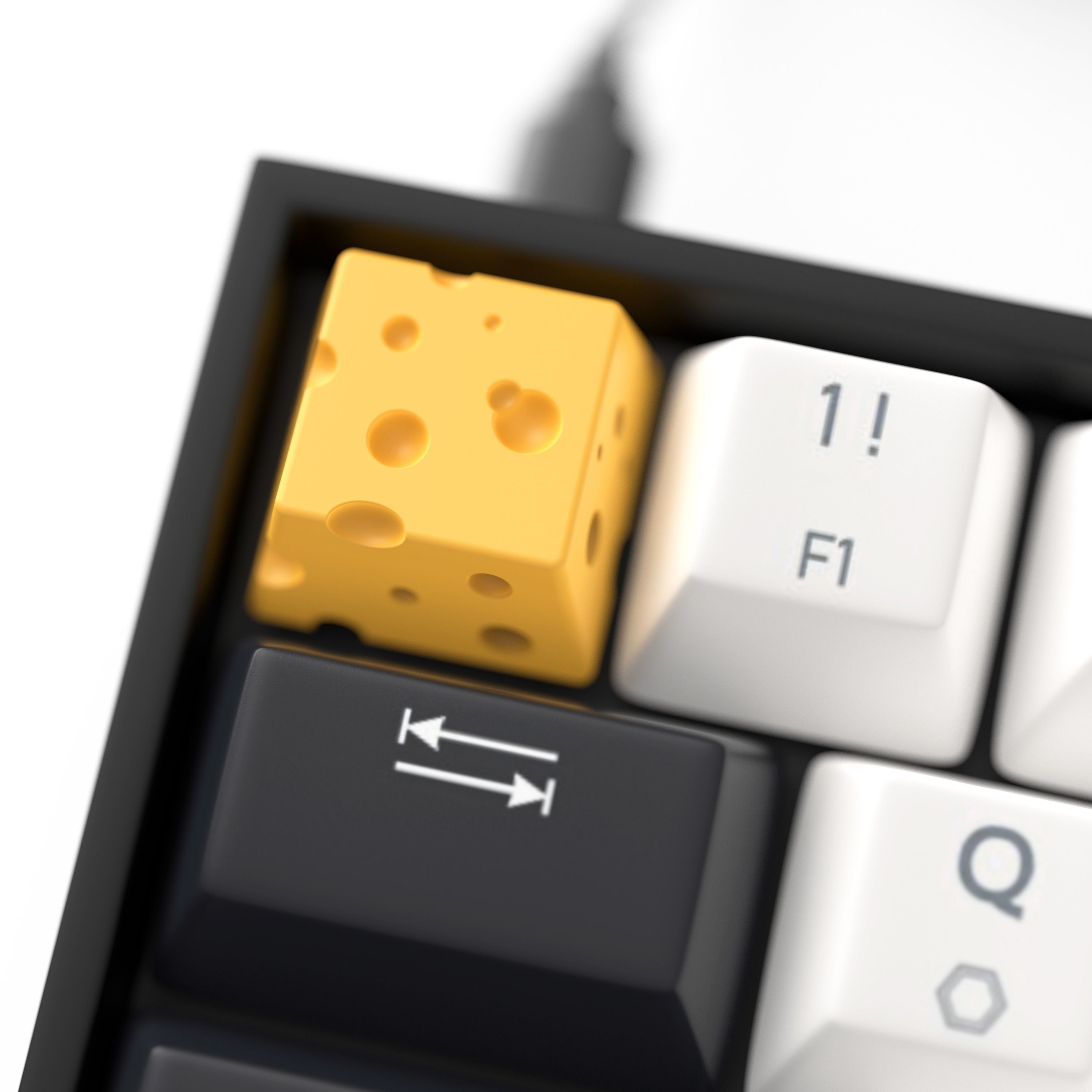 Cheese keycap for mechanical keyboard 3D print model_7