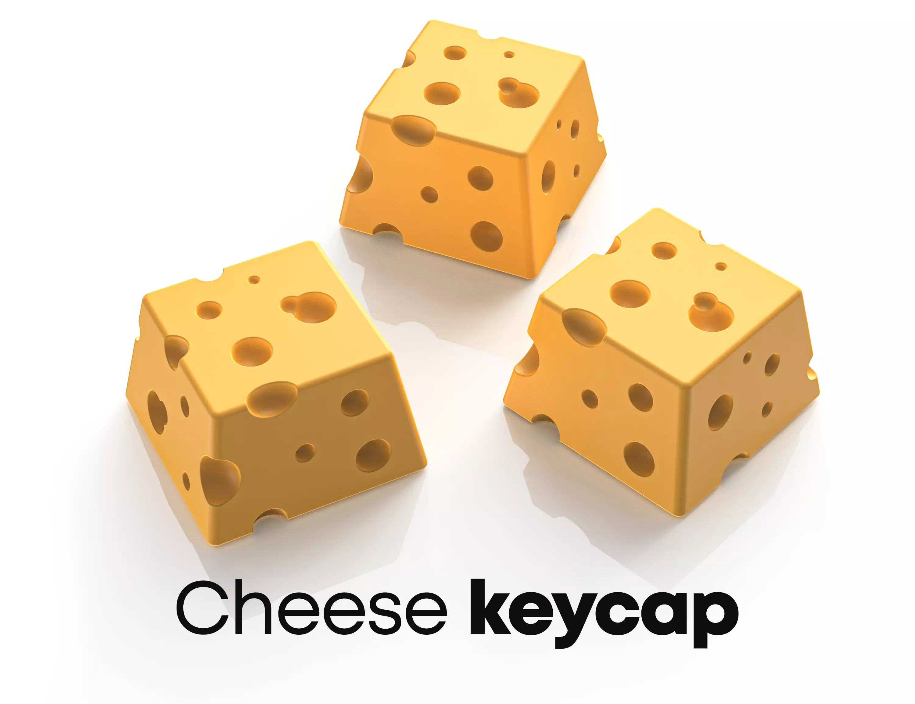 Cheese keycap for mechanical keyboard 3D print model_0