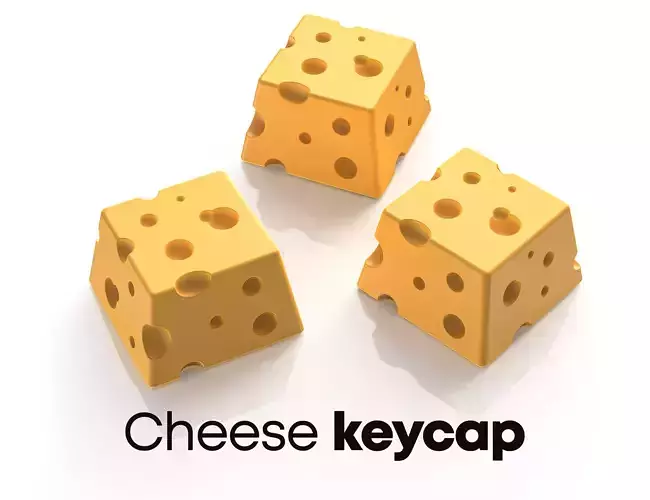 Cheese keycap for mechanical keyboard 3D print model