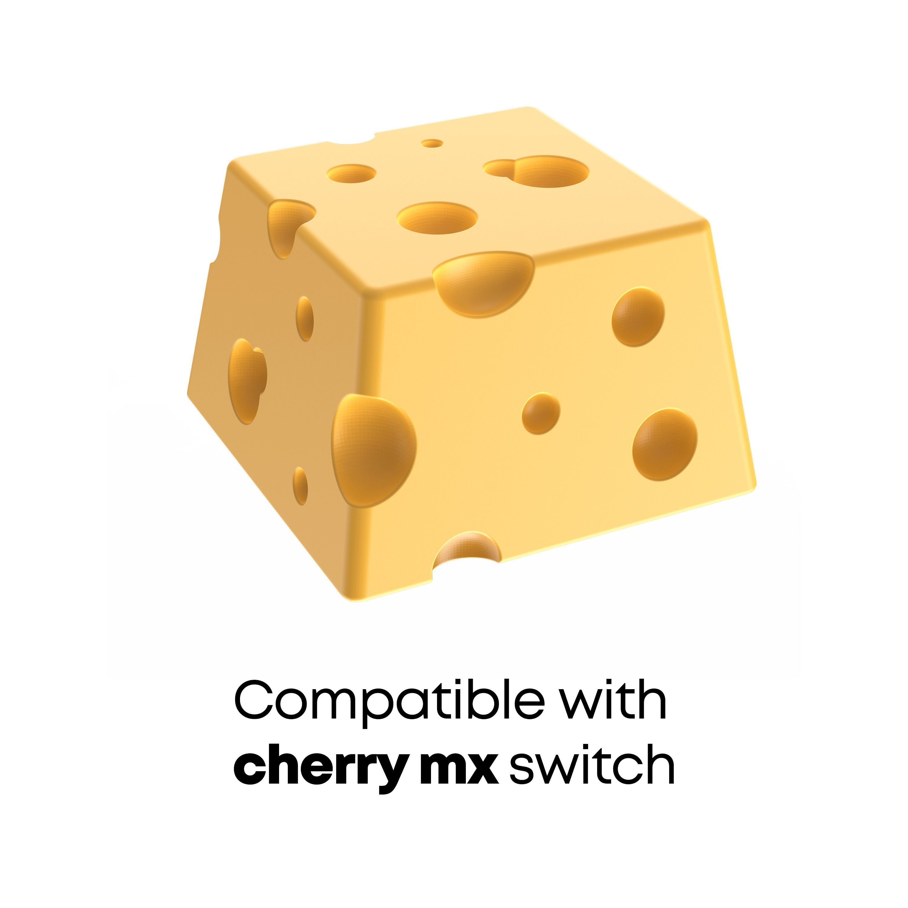 Cheese keycap for mechanical keyboard 3D print model_3