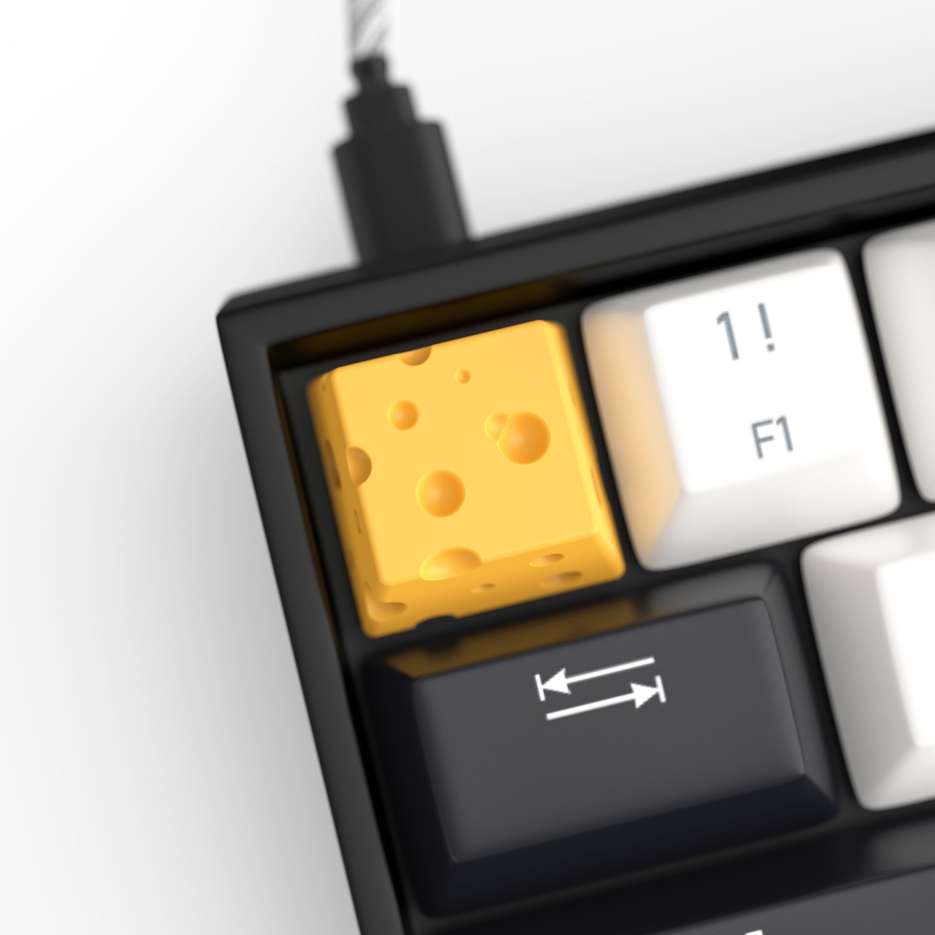 Cheese keycap for mechanical keyboard 3D print model_6