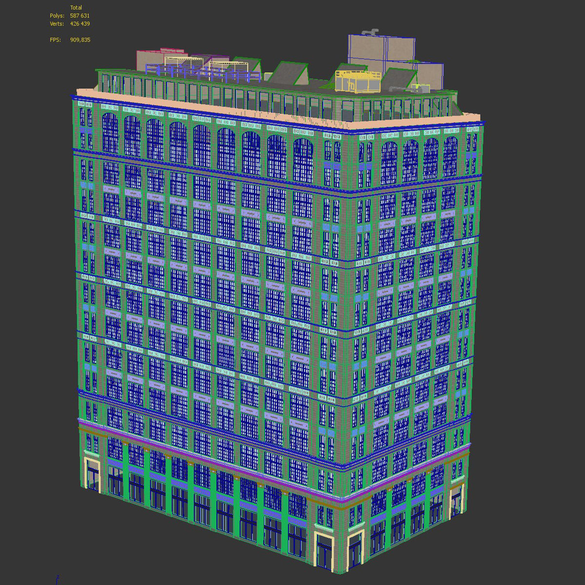 Building 475 10th Ave New York 3D model_10