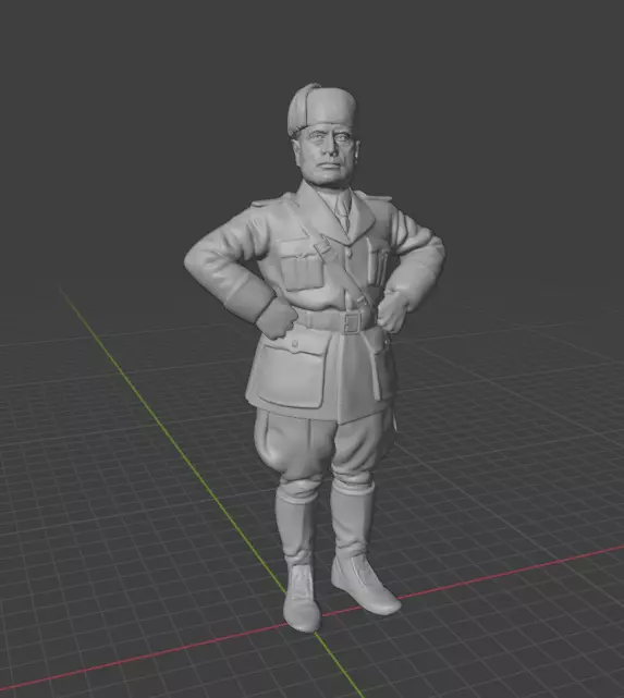 Benito Mussolini 3D print model_4