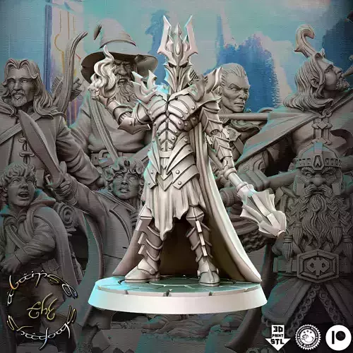 Sauron The Hobbit The Lord of the Rings LOTR 32mm Pre-supported 3D print model Sauron The Hobbit The Lord of the Rings LOTR 32mm Pre-supported 3D print model