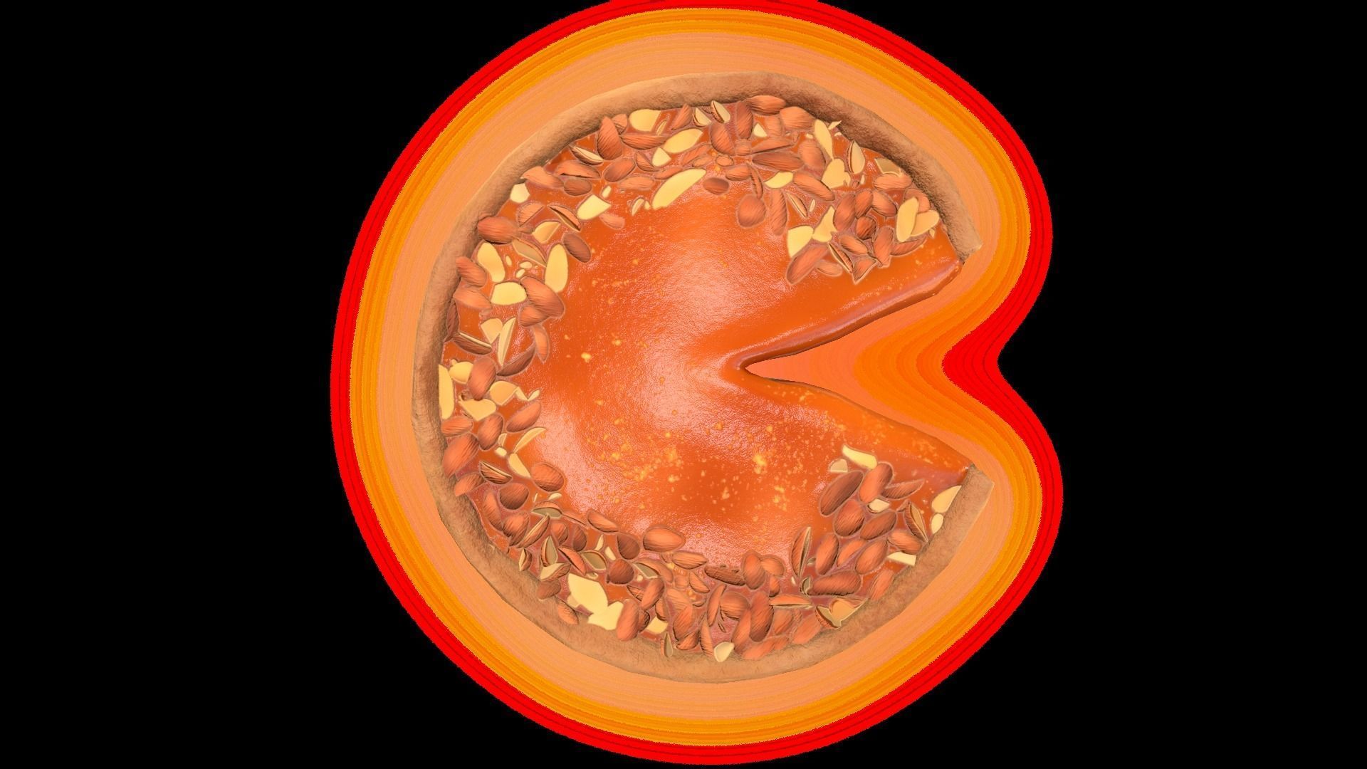 CheesecakeCaramelChart Low-poly 3D model_3