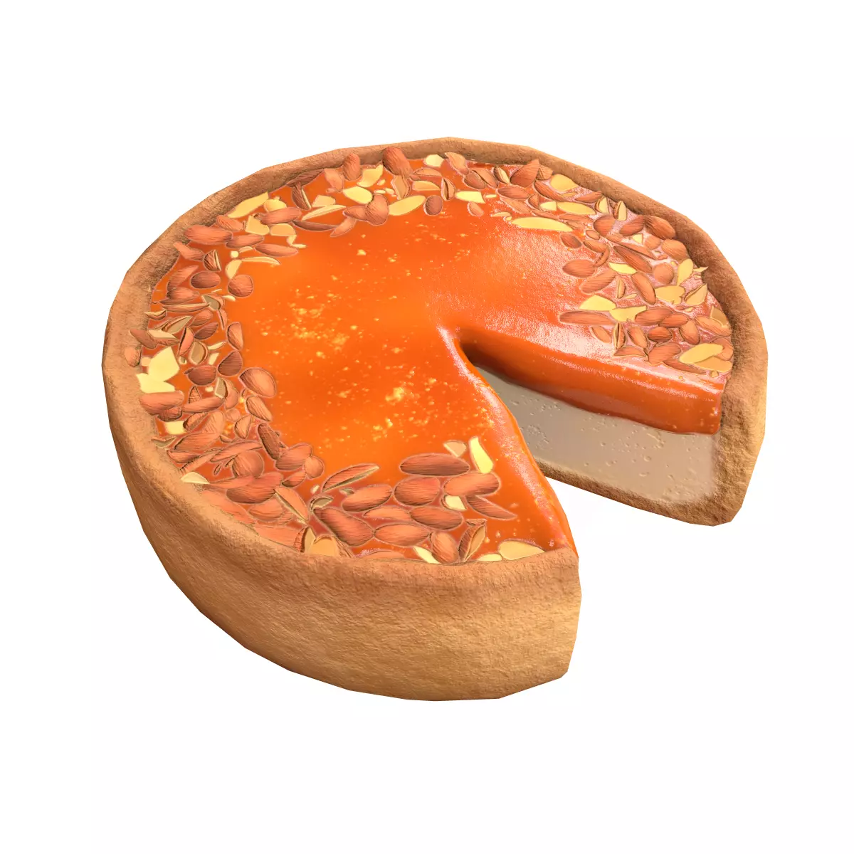 CheesecakeCaramelChart Low-poly 3D model_0