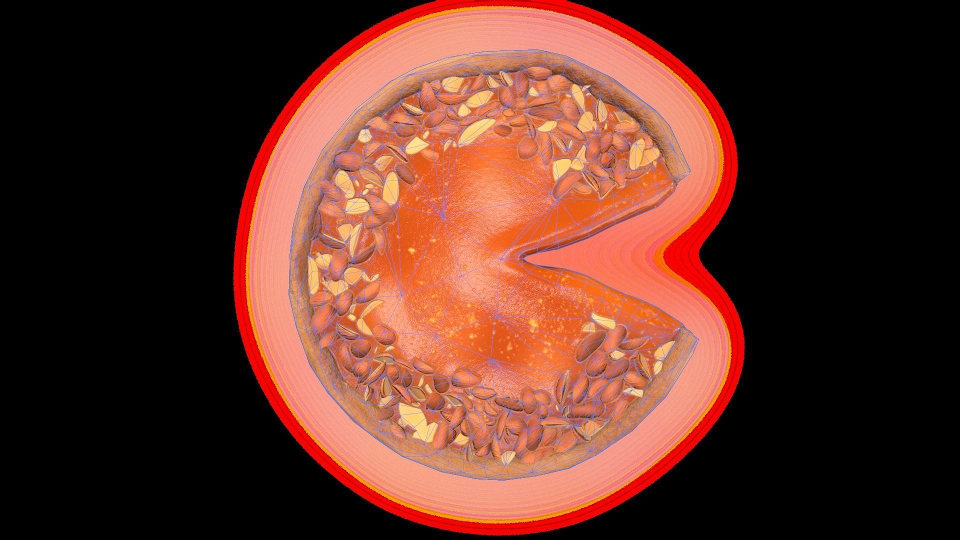 CheesecakeCaramelChart Low-poly 3D model_9