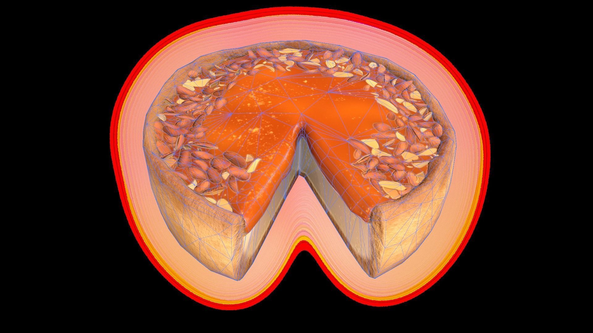 CheesecakeCaramelChart Low-poly 3D model_8