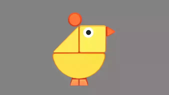 Animal shape blocks - Yellow chicken toys