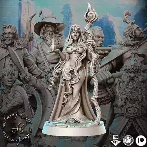 Galadriel  Hobbit The Lord of the Rings LOTR 32mm Pre-supported