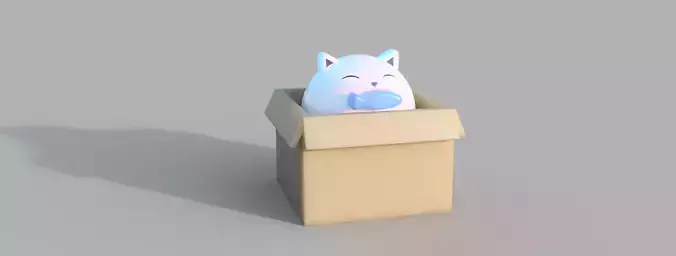 Cat in a Box with a Fish