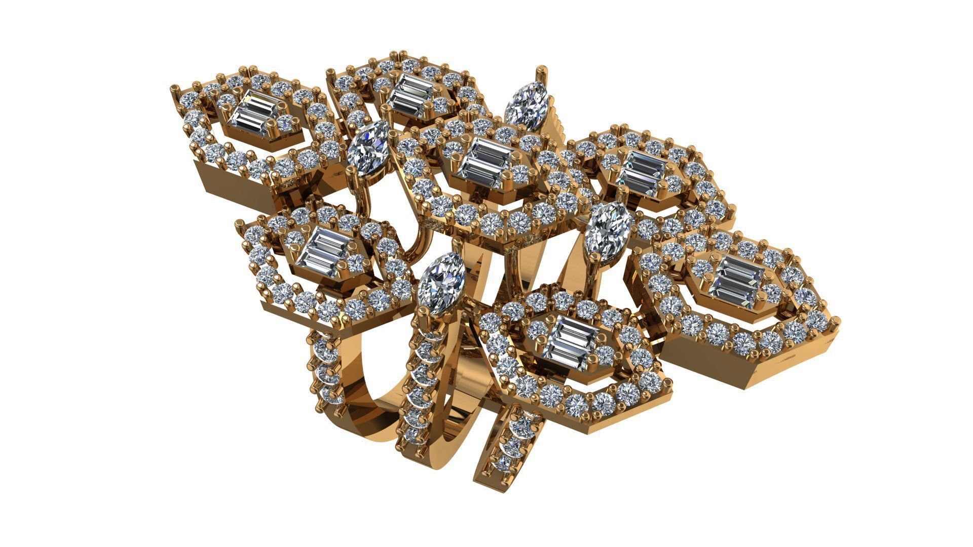 RING DIAMOND 3D print model_4