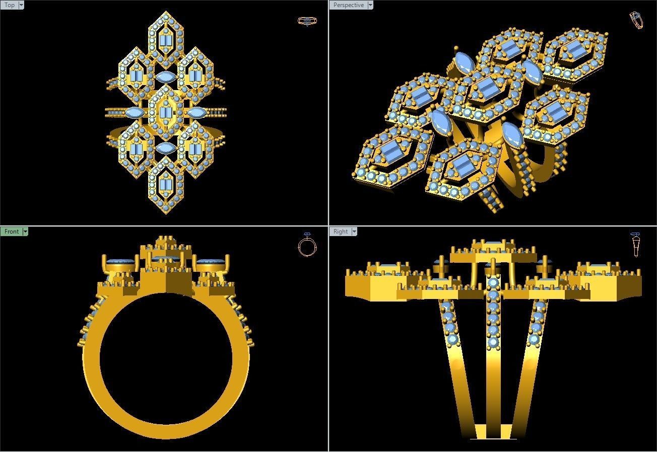 RING DIAMOND 3D print model_5