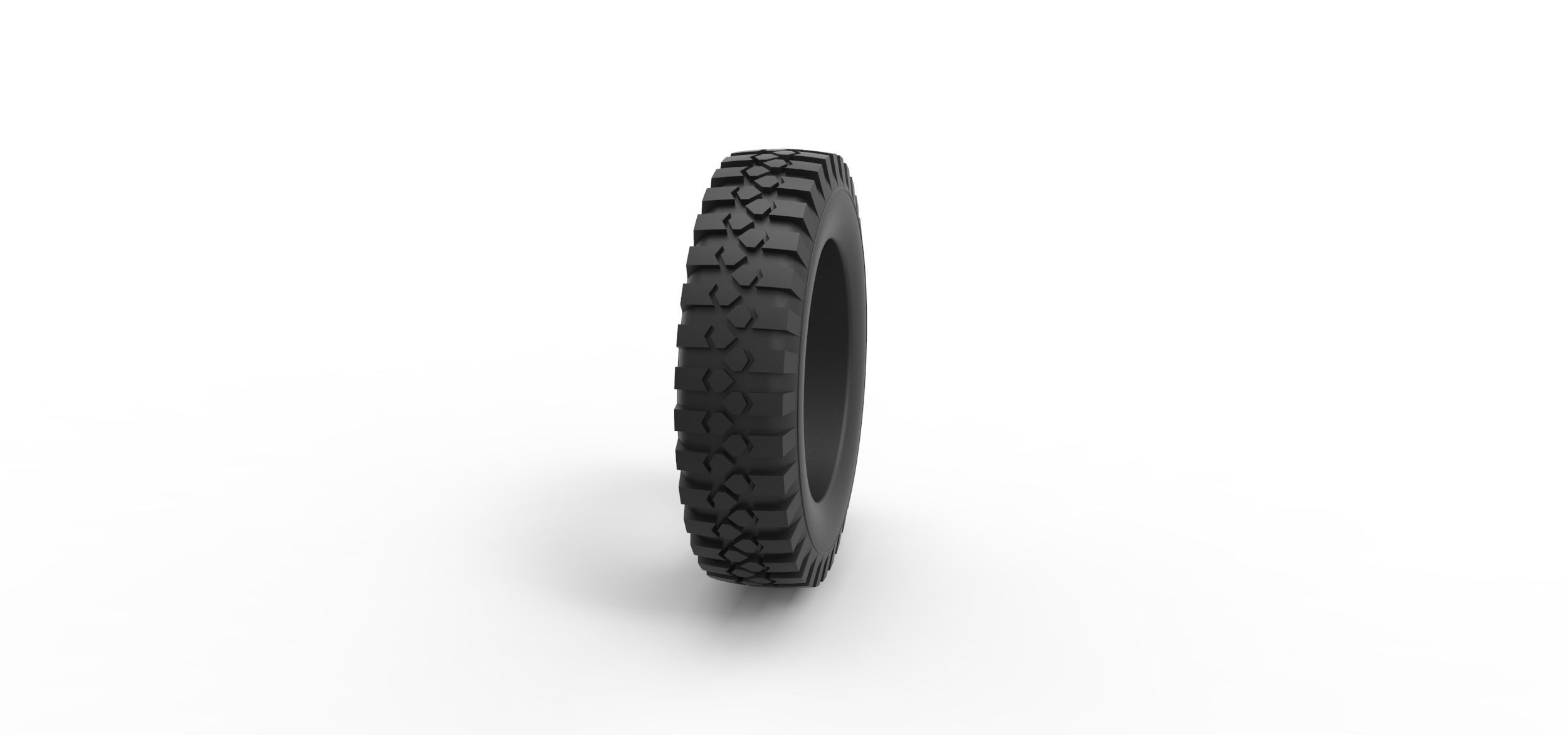 Offroad tire 73 Scale 1 to 25 3D print model_2