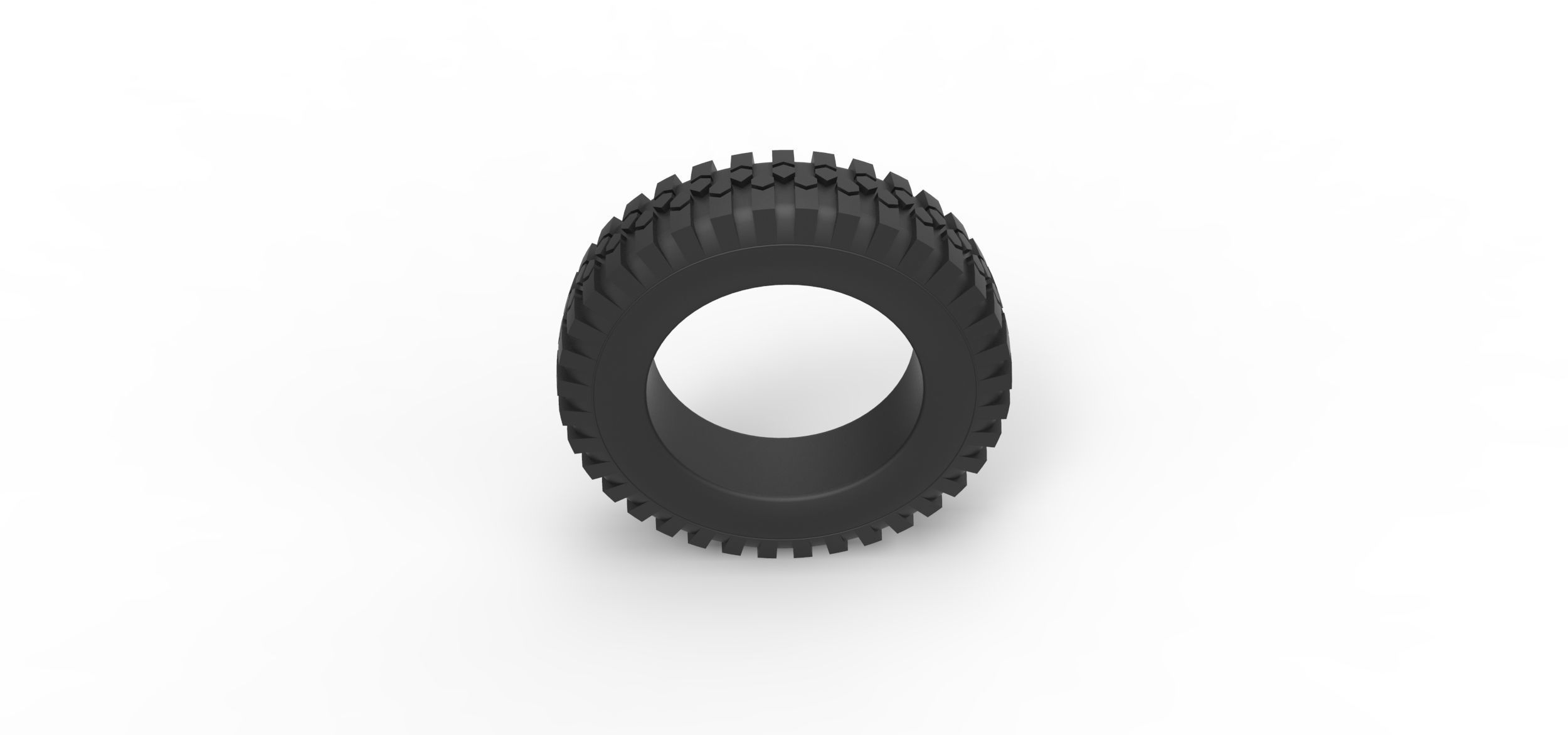 Offroad tire 73 Scale 1 to 25 3D print model_5