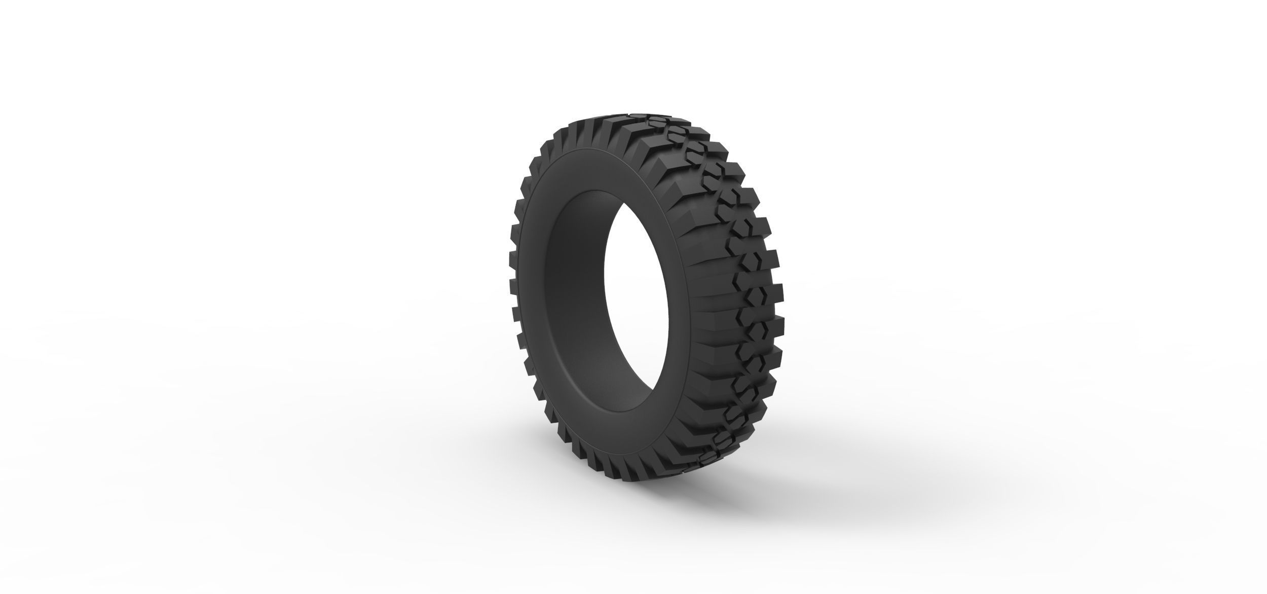 Offroad tire 73 Scale 1 to 25 3D print model_7