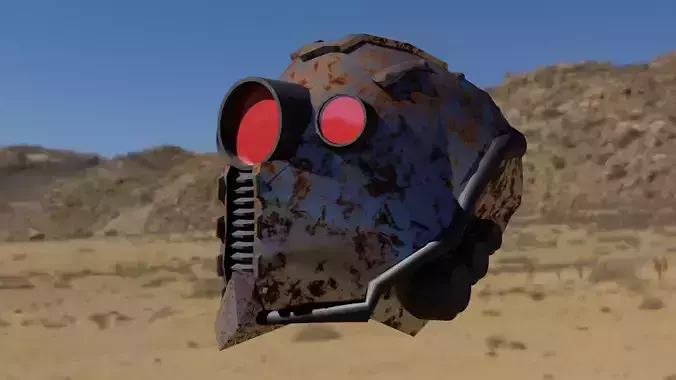 Post apocalyptic helm Low polly Enjoy