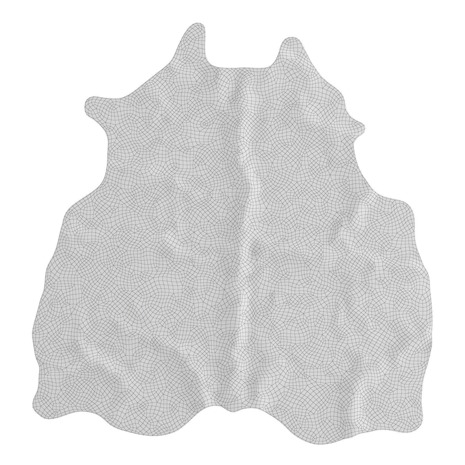 Cowhide light brown area rug 3D model_5