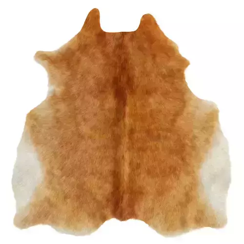 Cowhide light brown area rug 3D model