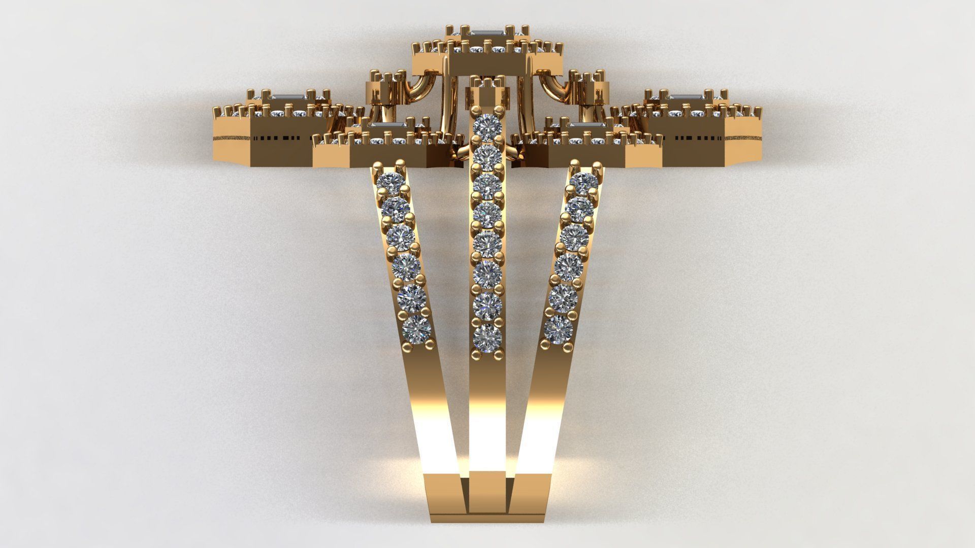 DIAMOND RING 3D print model_3