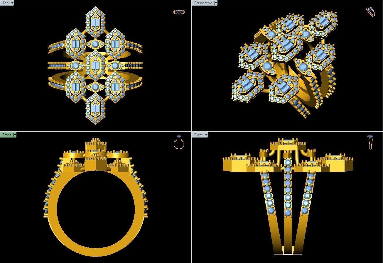 DIAMOND RING 3D print model_5