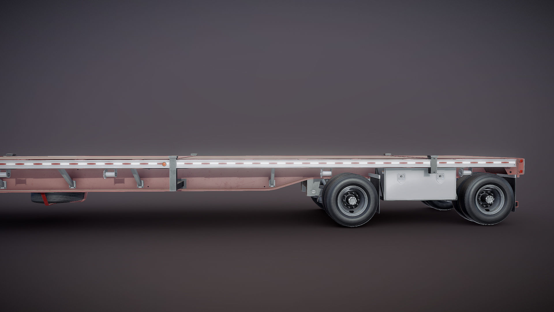 Peterbilt 579 flatbed trailer Low-poly 3D model_26