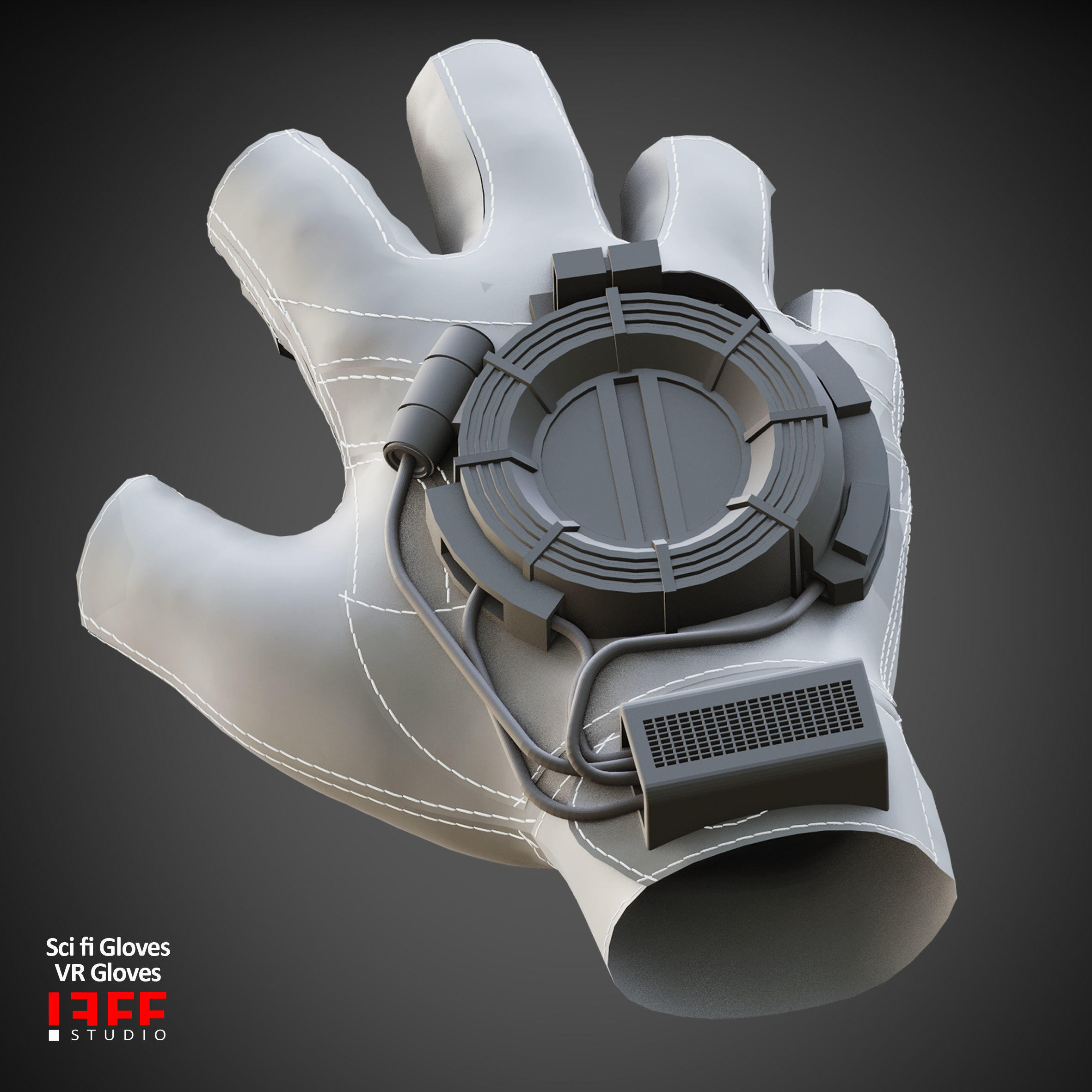 13 VR CLOVES  SCI FI GLOVES MODELS VOL 21 Low-poly 3D model_3