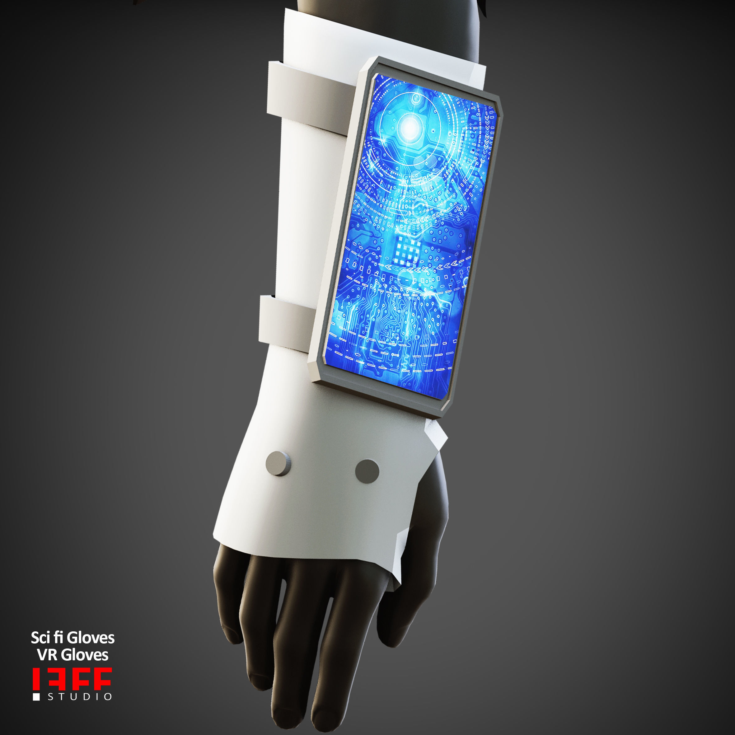 13 VR CLOVES  SCI FI GLOVES MODELS VOL 21 Low-poly 3D model_7