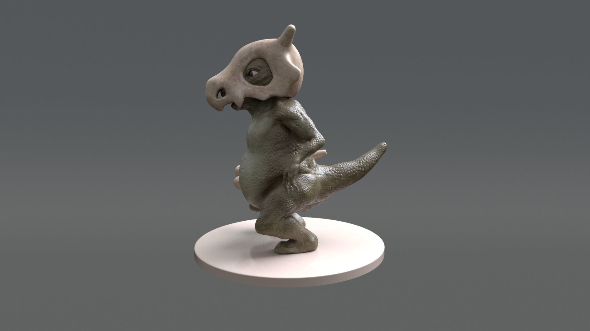Cubone 3D print model_8