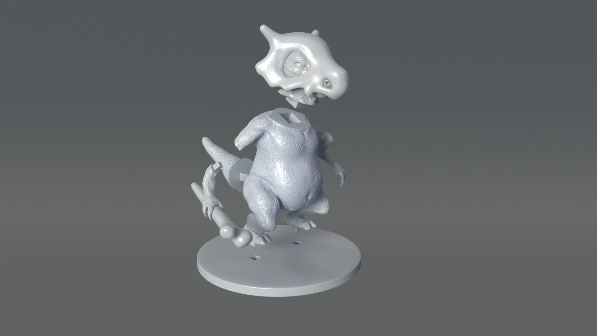 Cubone 3D print model_13