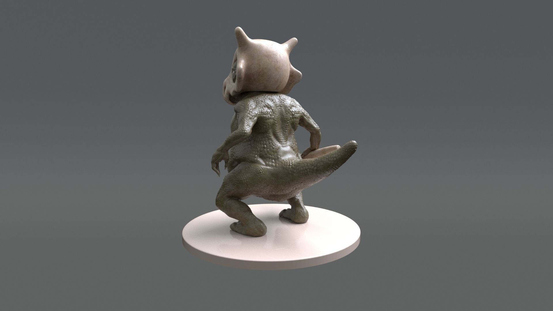 Cubone 3D print model_6