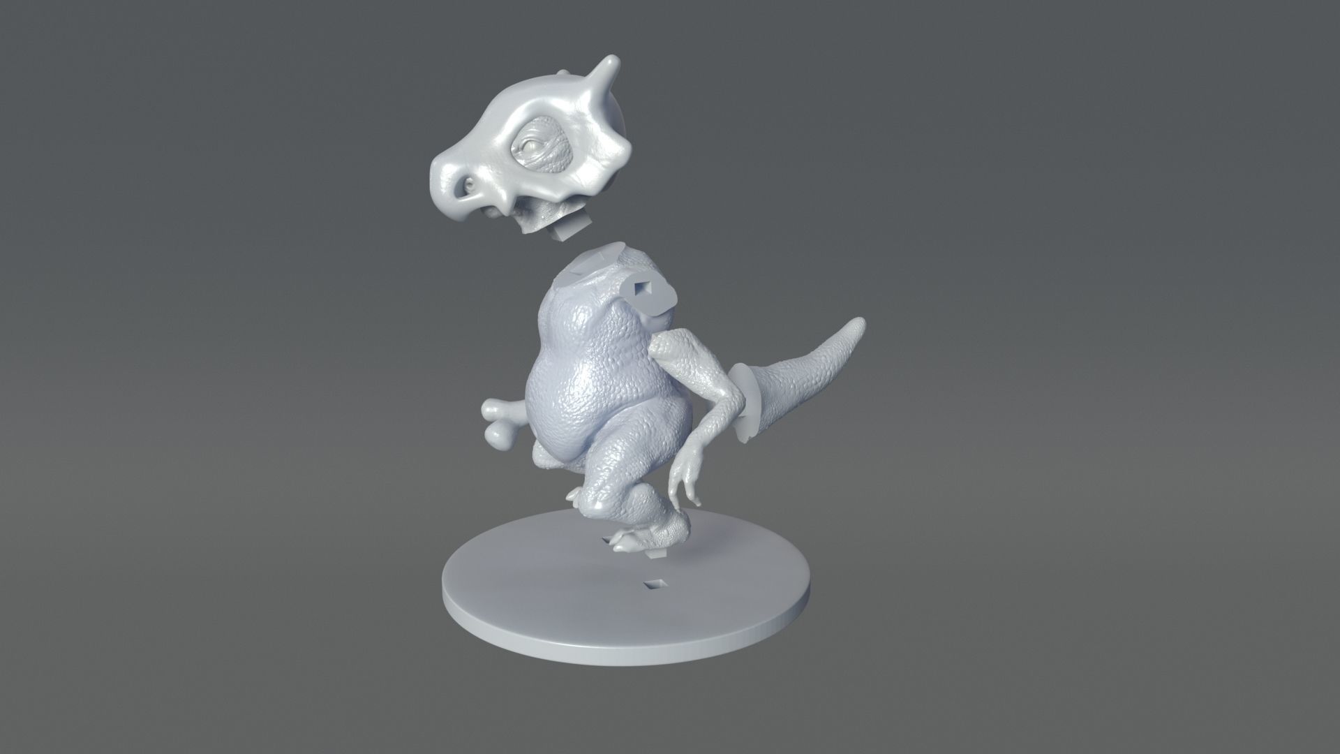 Cubone 3D print model_11
