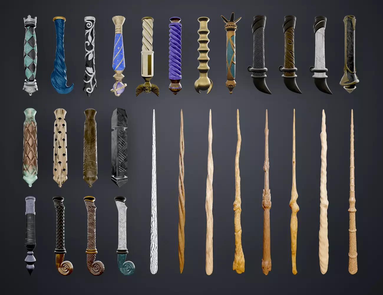 Hogwarts Legacy Wands Bundle 3D print model_0