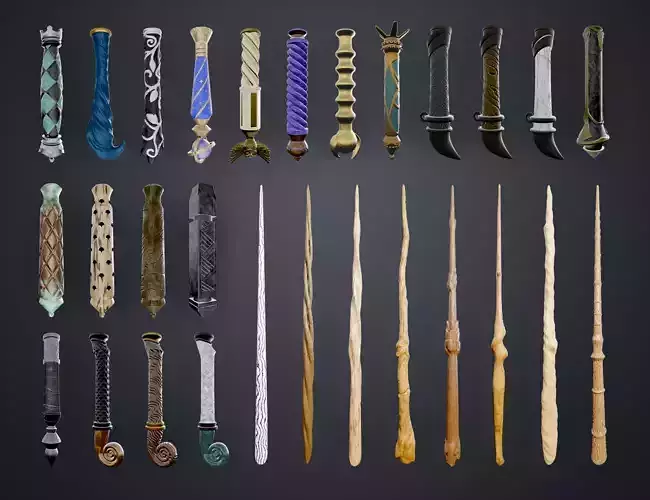 Hogwarts Legacy Wands Bundle 3D print model