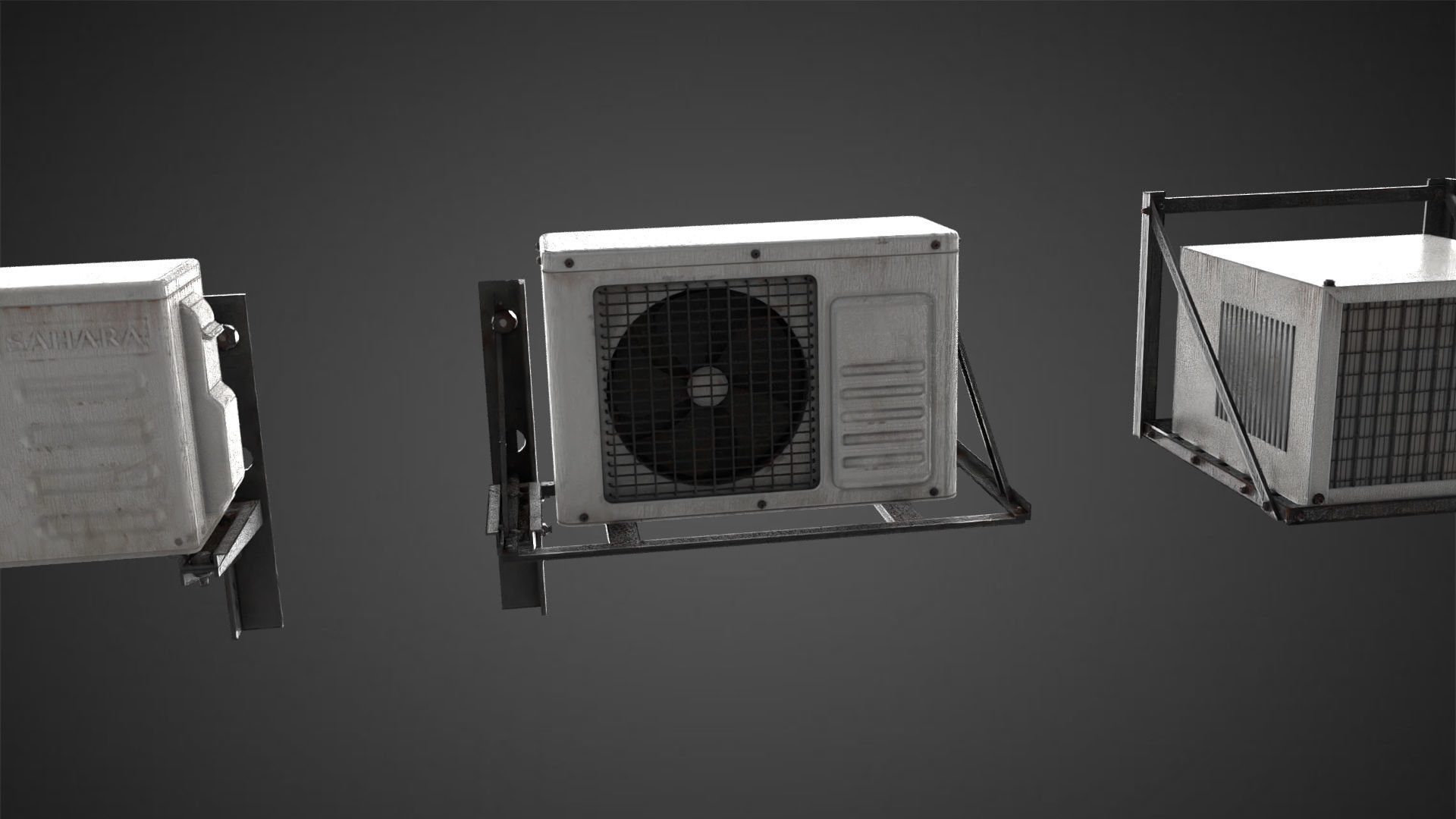 Cool Breeze AC Units for Ultimate Comfort Low-poly 3D model_16